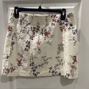 Floral Cream Skirt